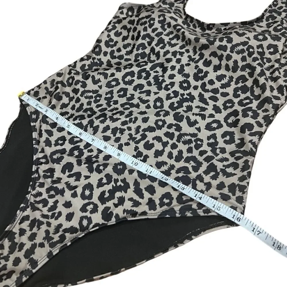 Nicole Miller one piece swimsuit cheetah print size large